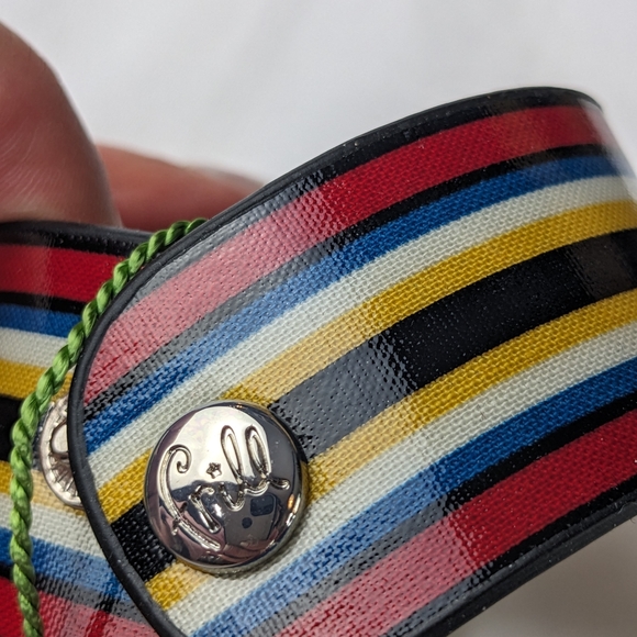 Vera Bradley NWT Candy Bracelet Barcelona stripes 8 inch red yellow blue white - Picture 7 of 12